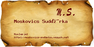 Moskovics Sudárka névjegykártya